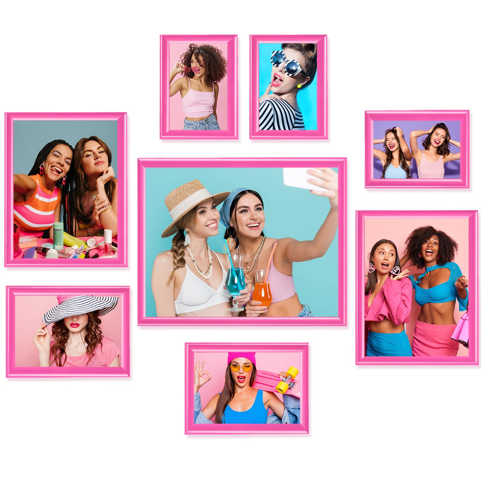 Amazon.com - Suzile 8 Pc Picture Frames - Solid Colored Photo